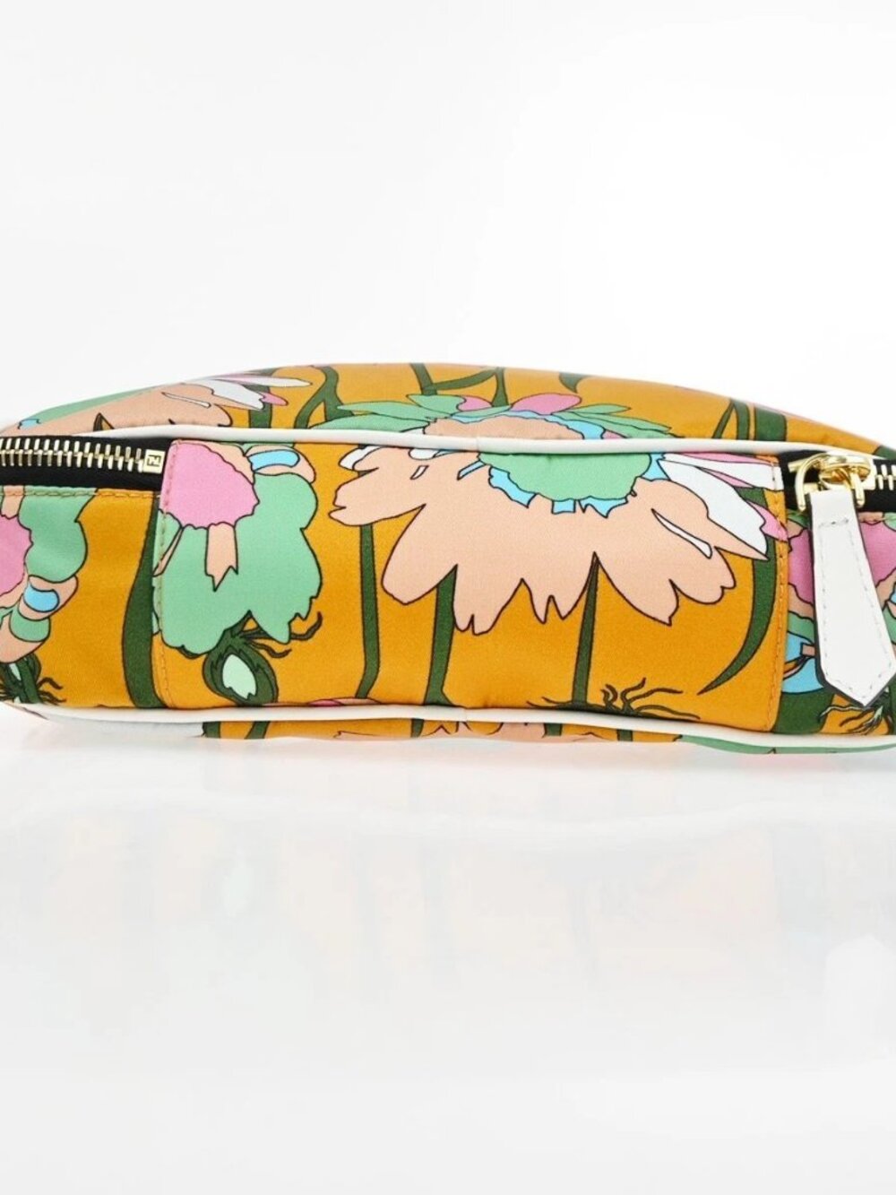 FENDI Square Clutch Pouch Bag Nylon Leather Multicolor Orange GHW Italy 36KD680 - Picture 3 of 14